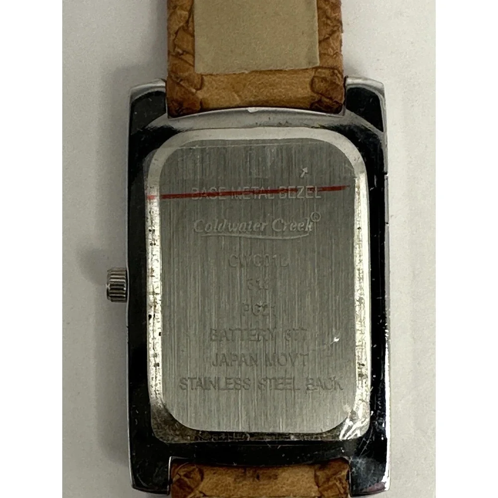 Coldwater‎ Creek Ladies Tank Watch CWC01L New Battery 29MM 7.75